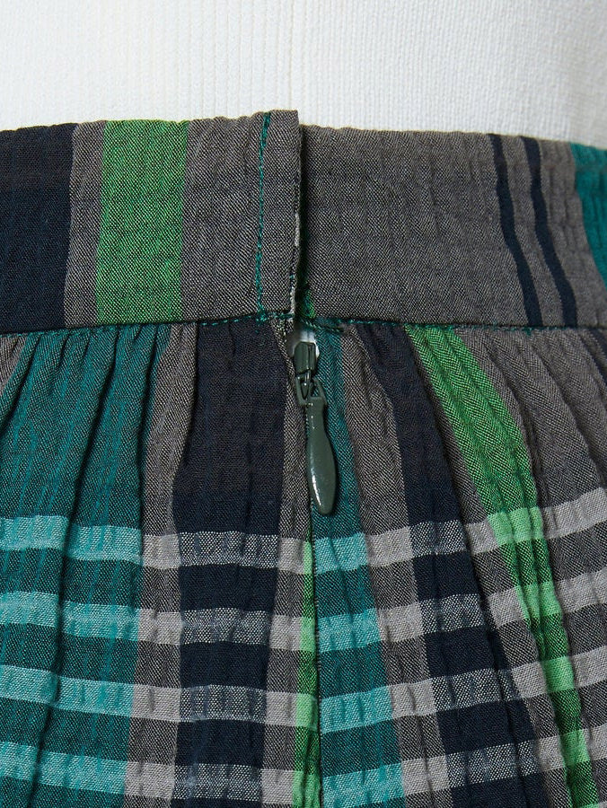 Checked tiered skirt