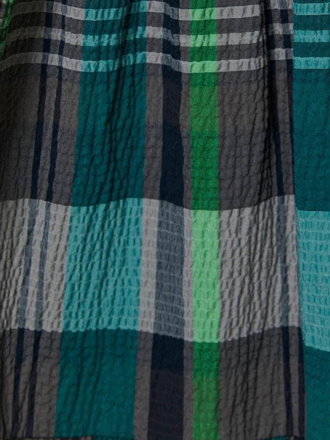 Checked tiered skirt
