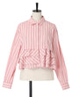 Frill striped blouse