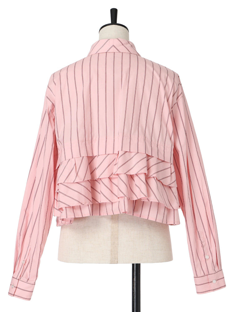 Frill striped blouse