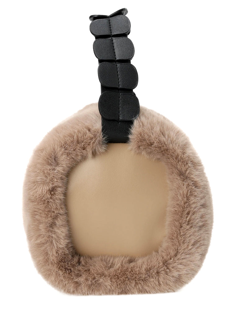 Faux mink fur bag