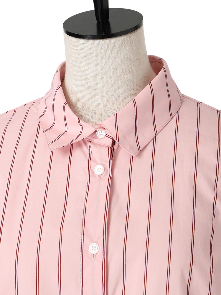Frill striped blouse