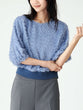 Feather cut jacquard pullover