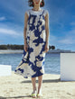 Botanical print camisole dress
