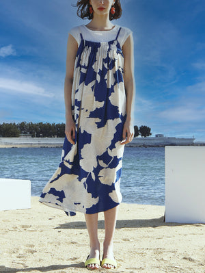 Botanical print camisole dress