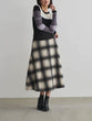 Checkered pattern skirt