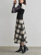 Checkered pattern skirt