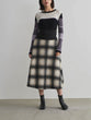 Checkered pattern skirt