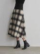 Checkered pattern skirt