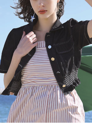 Dungaree short jacket