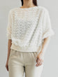 Feather cut jacquard pullover