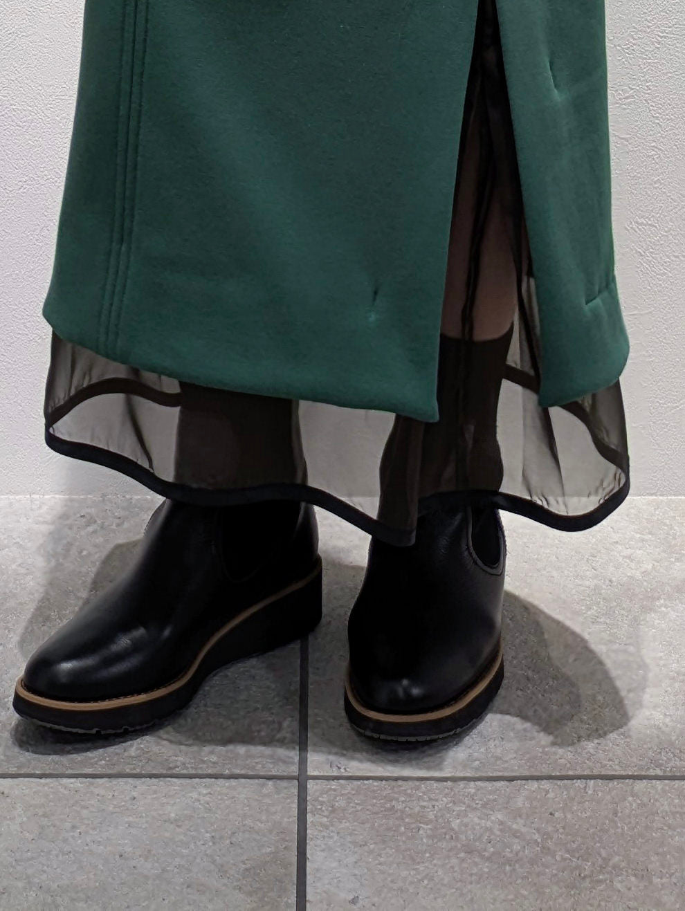 Sheer Hem Bomber Heat Skirt