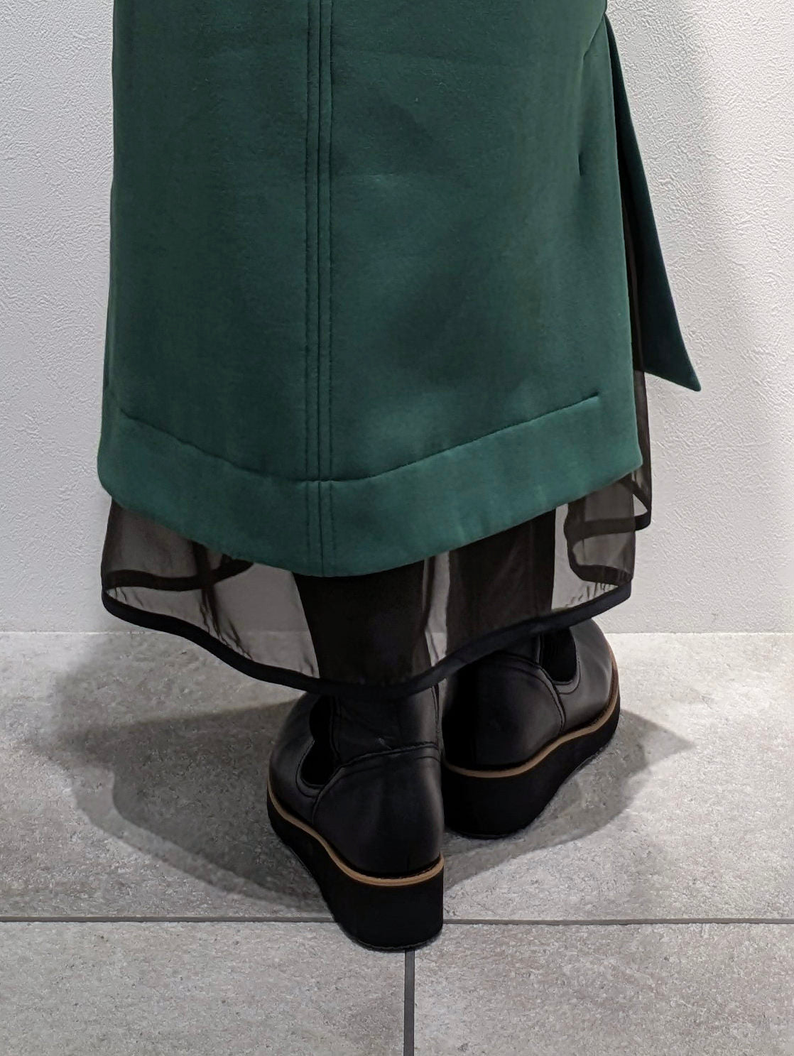 Sheer Hem Bomber Heat Skirt