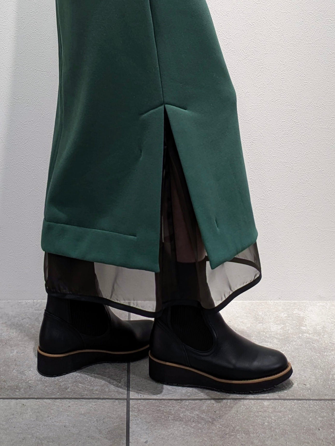 Sheer Hem Bomber Heat Skirt