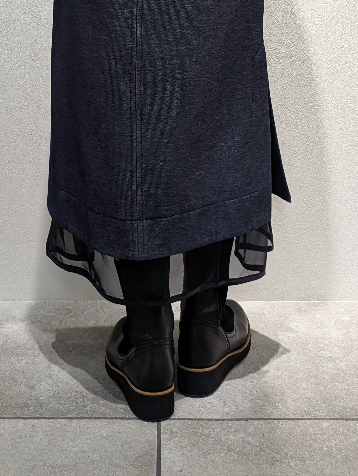 Sheer Hem Bomber Heat Skirt