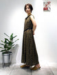 Flower Print Micro Dechin Gathered Dress