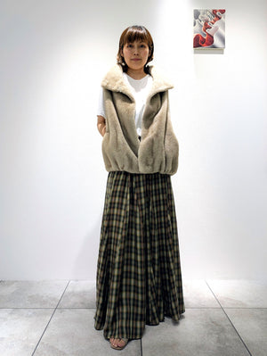 Stand Collar Eco Fur Gilet