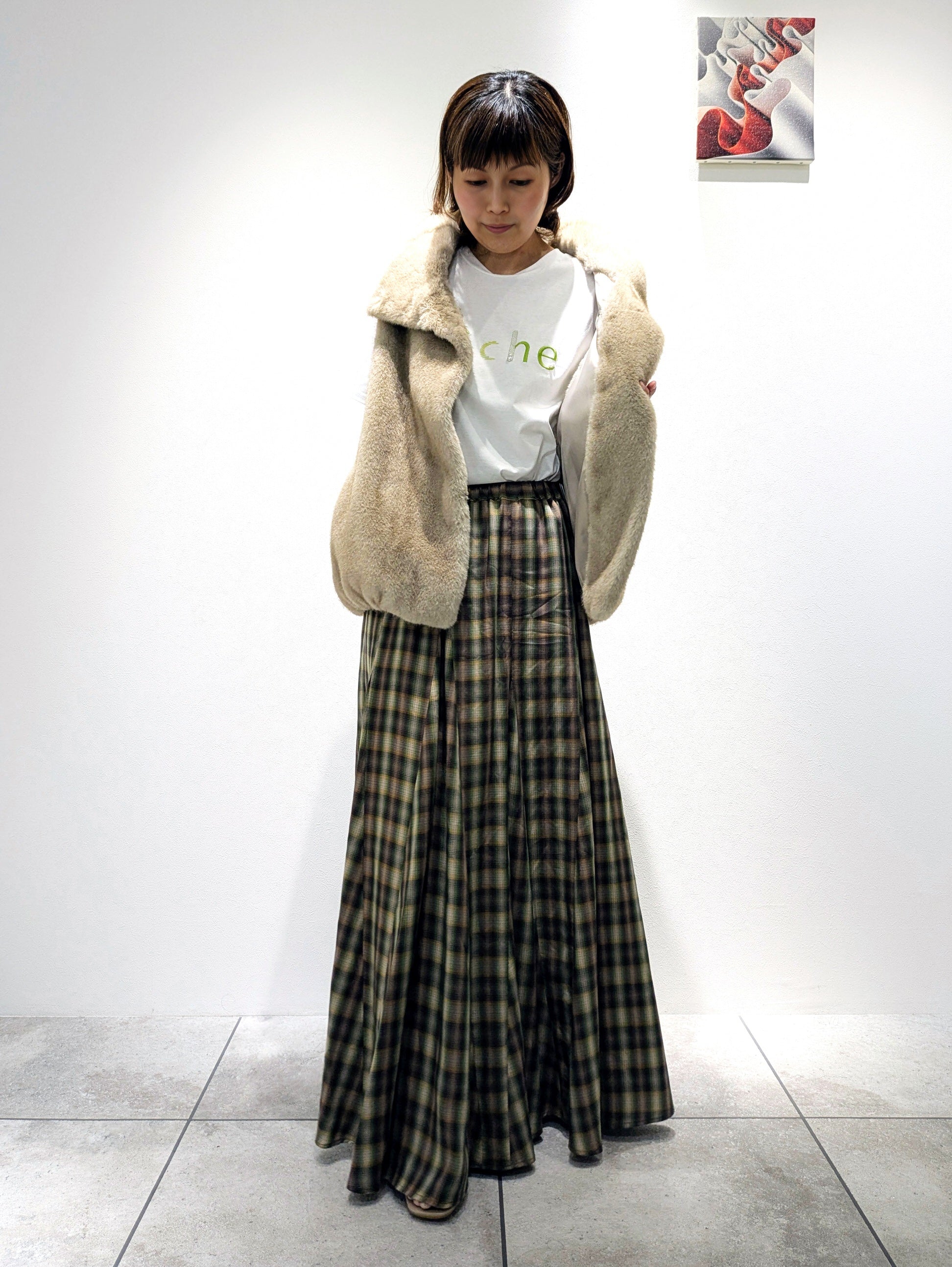 Stand Collar Eco Fur Gilet