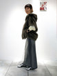 Hooded eco-fur jacket