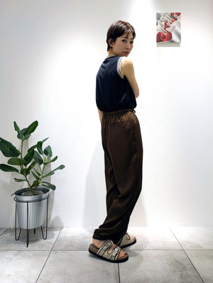 Soft satin jogger pants