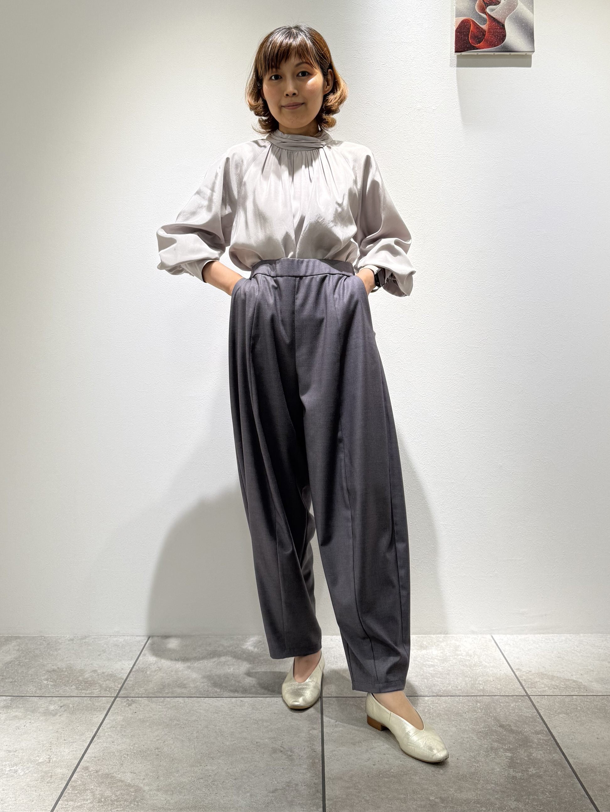high neck blouse