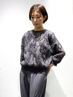 Tulle lace pullover