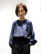 Tie ribbon gathered blouse