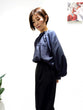 Tie ribbon gathered blouse