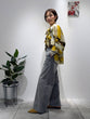 Gray denim baker pants