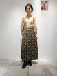 Art Flower Print Skirt