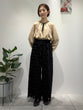 Velvet dot lace wide pants