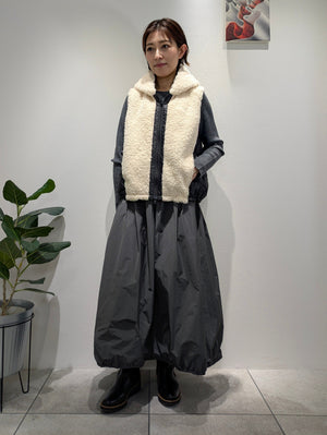 Boa x Taffeta Padded Short Vest