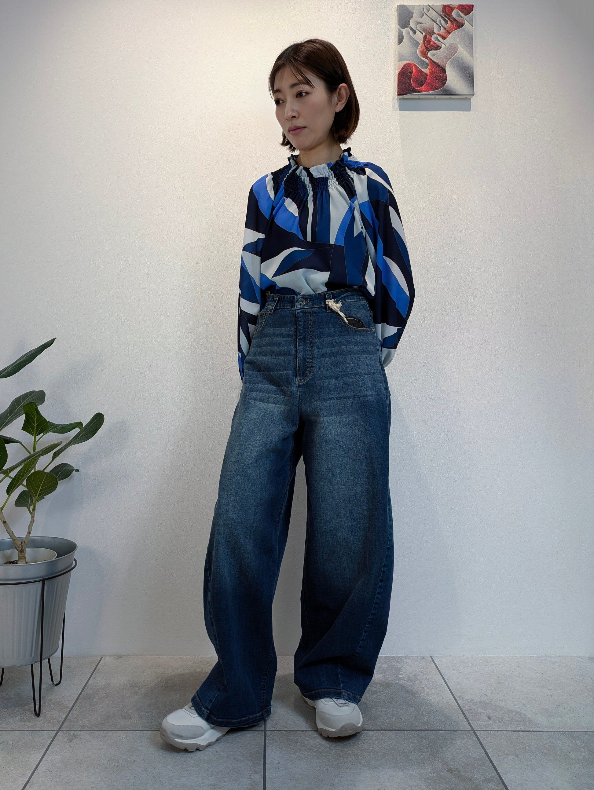 デニムバレルパンツ