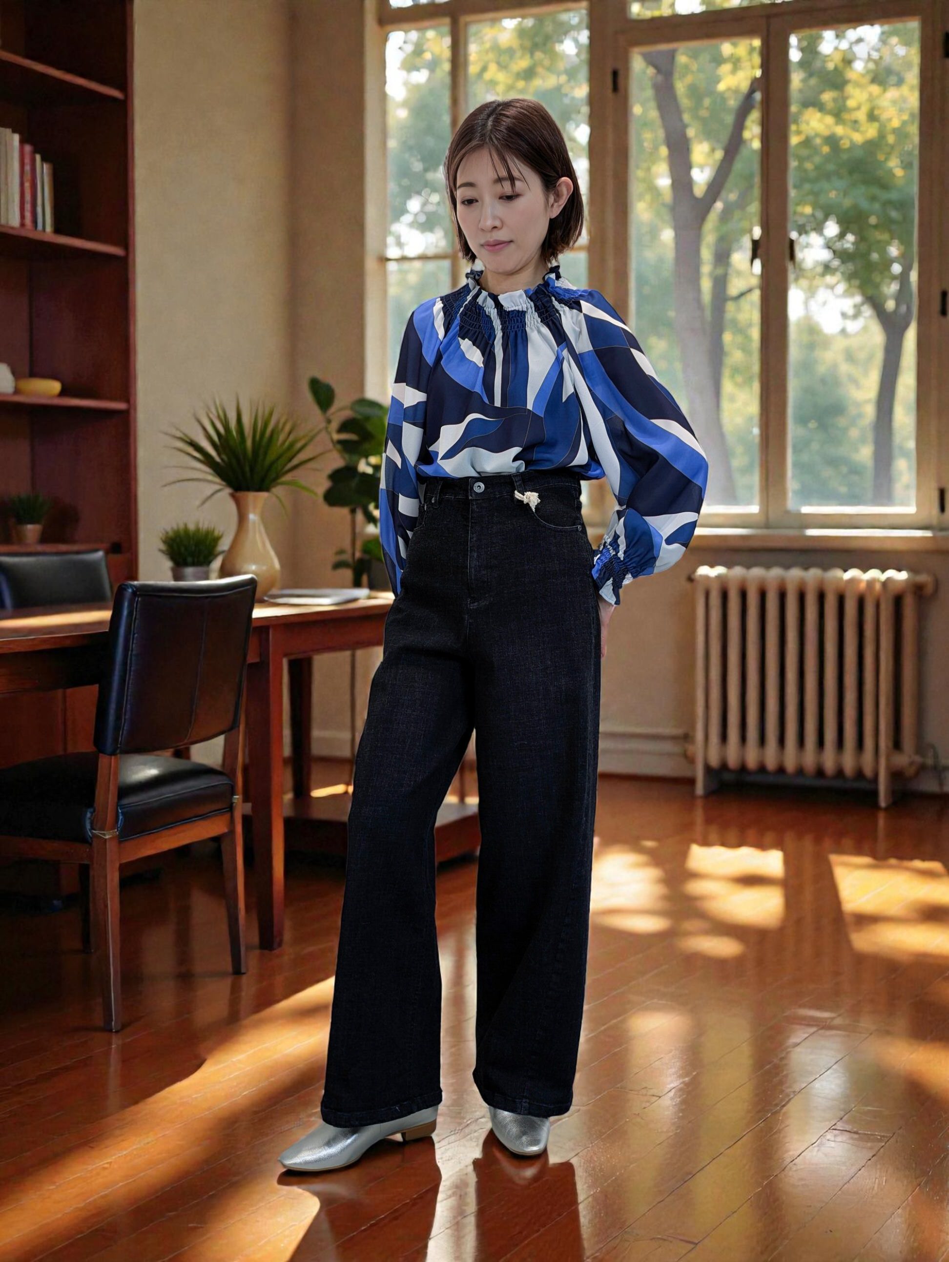 デニムバレルパンツ