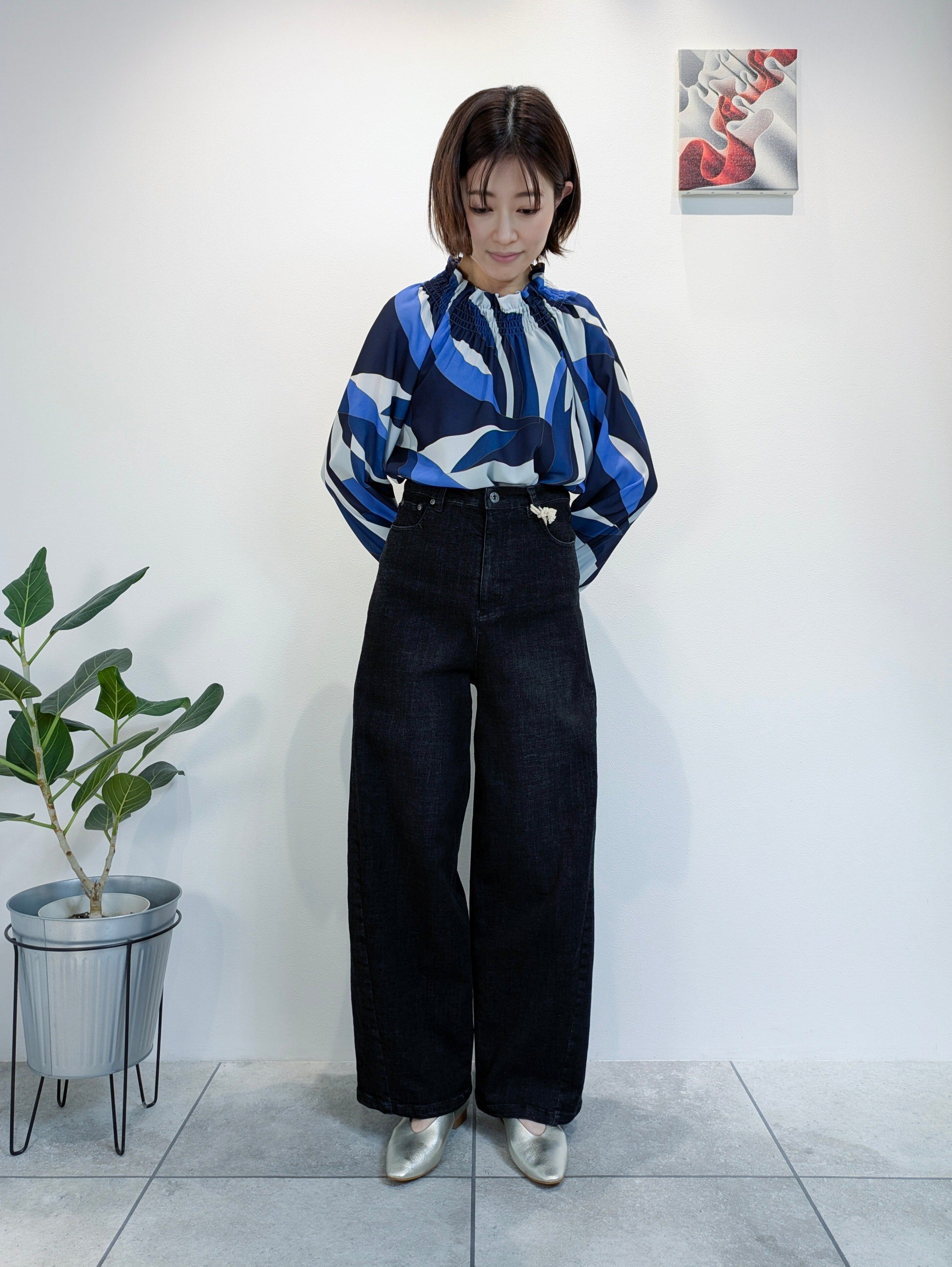 デニムバレルパンツ