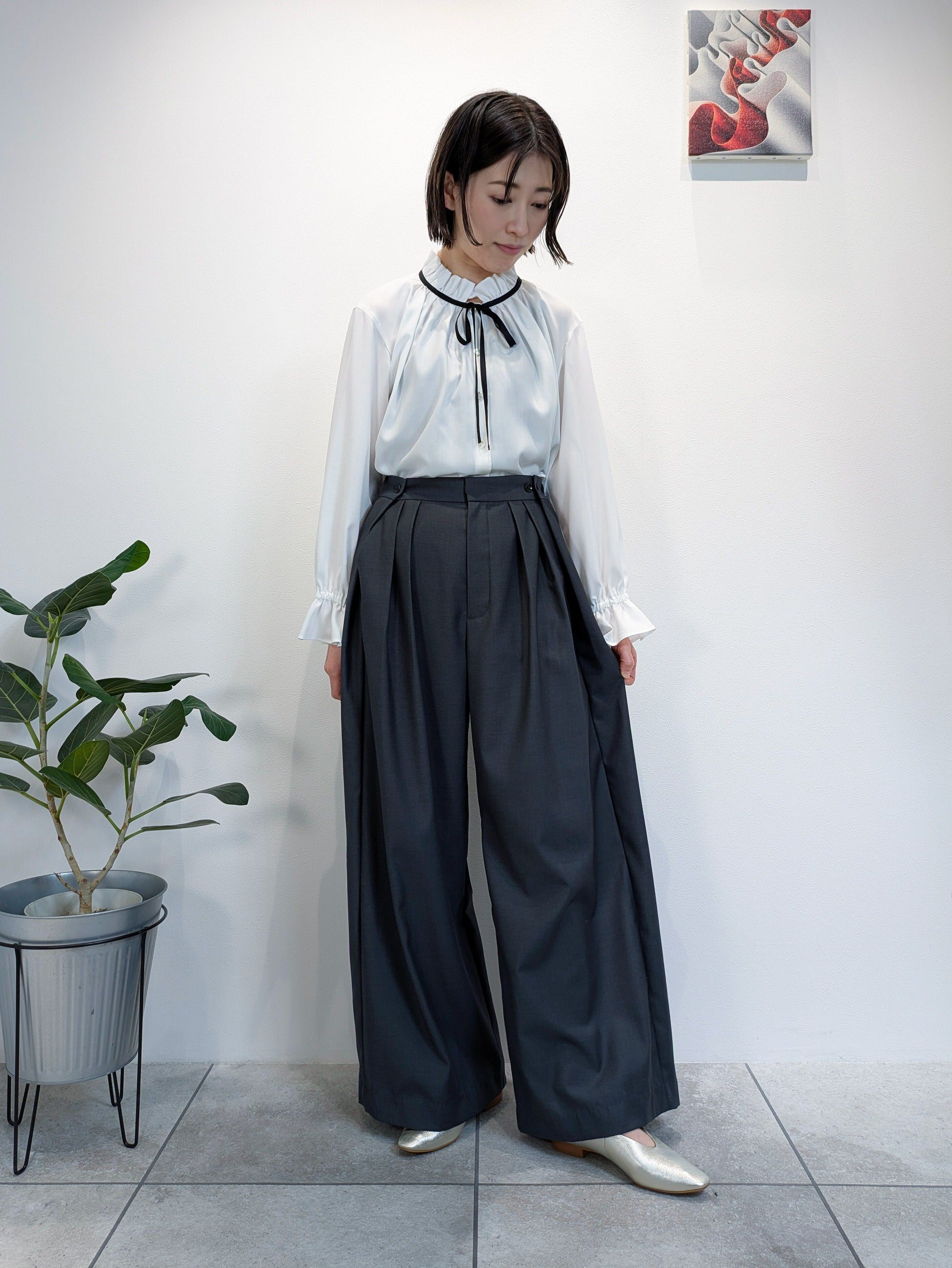 3タックワイドパンツ