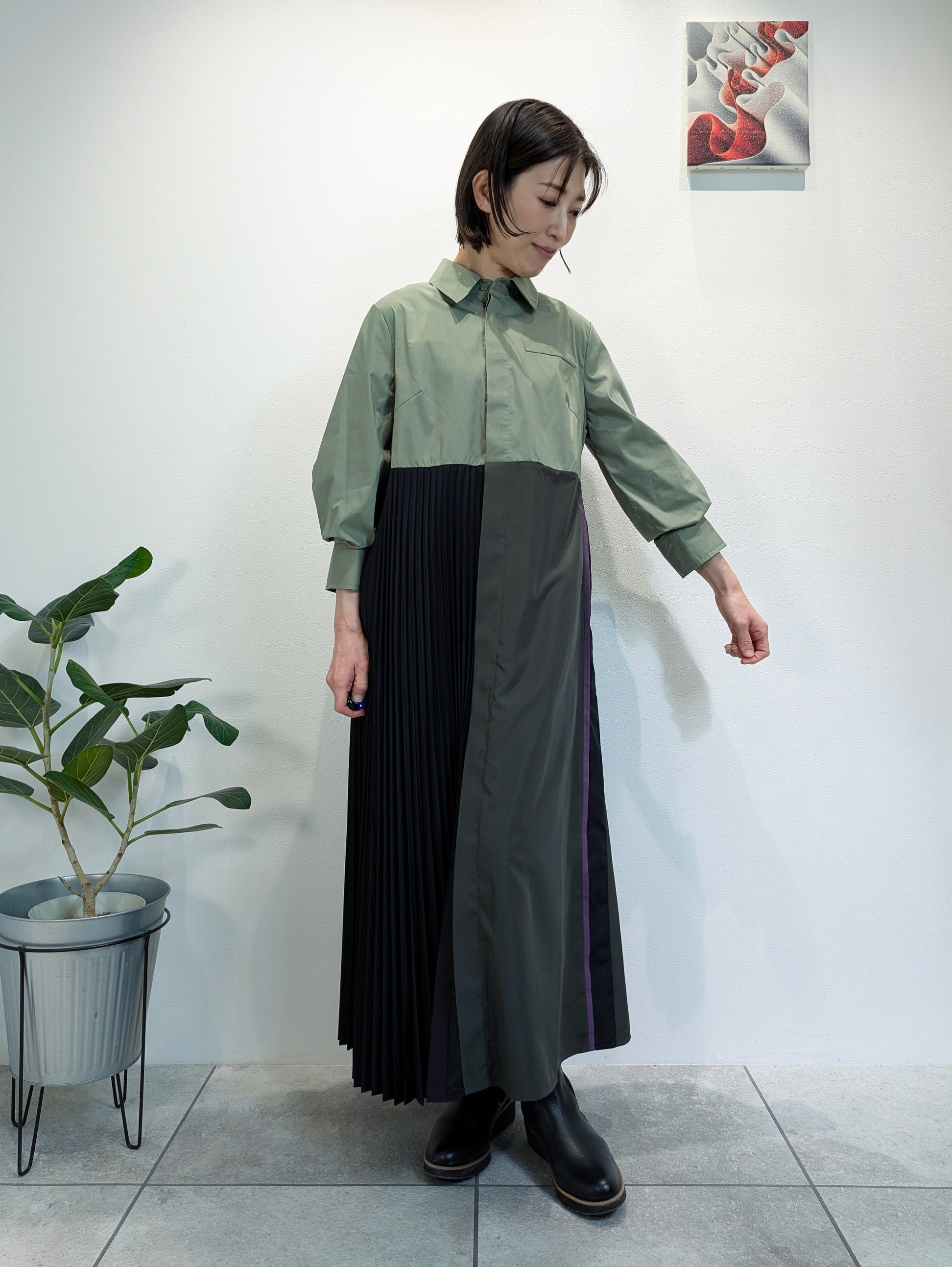 2wayシャツワンピース