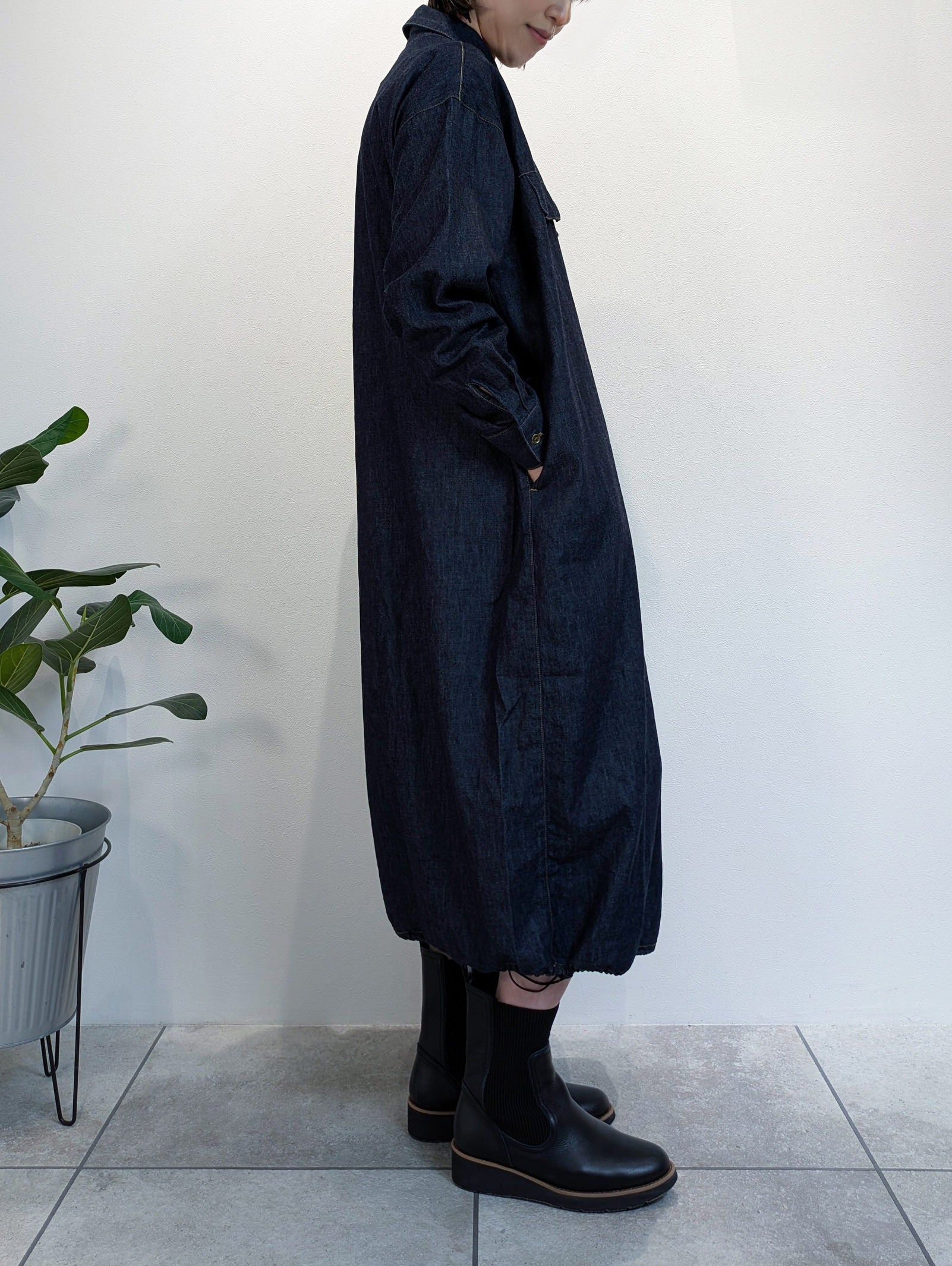デニムシャツワンピース
