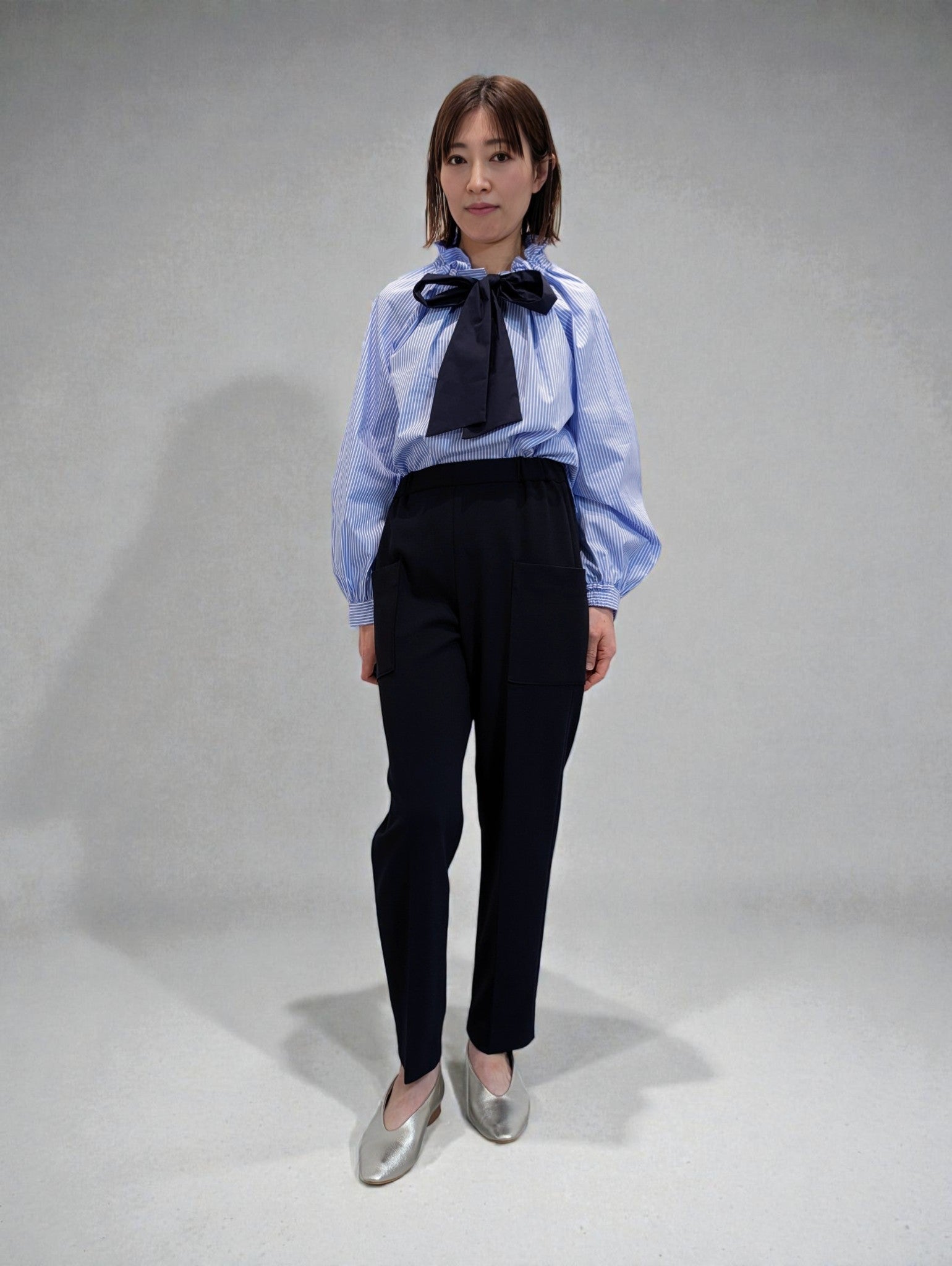 2wayフリルリボンブラウス