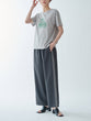 Color-blocked piping pants