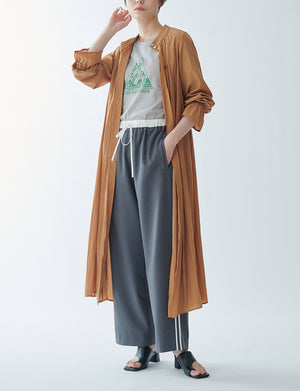 Stand collar shirt dress