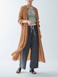 Color-blocked piping pants