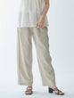 Color-blocked piping pants