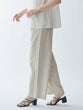 Color-blocked piping pants