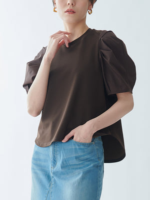 Tucked sleeve blouse