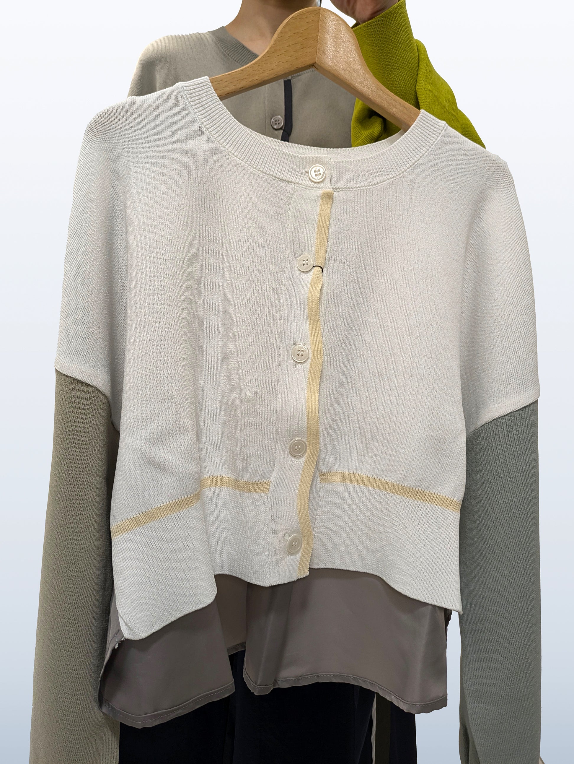 color scheme knit cardigan