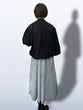 Pleated sleeve blouson