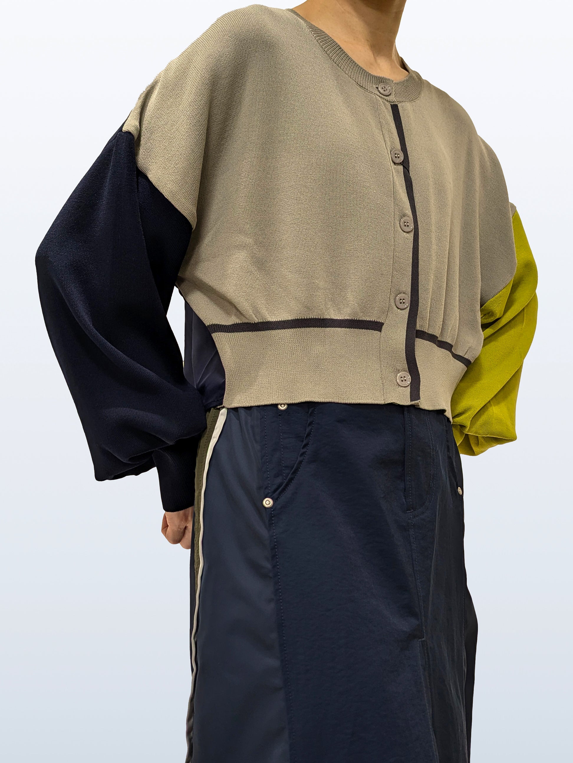 color scheme knit cardigan