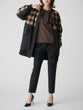 Block Check Long Blouson