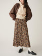Art Flower Print Skirt
